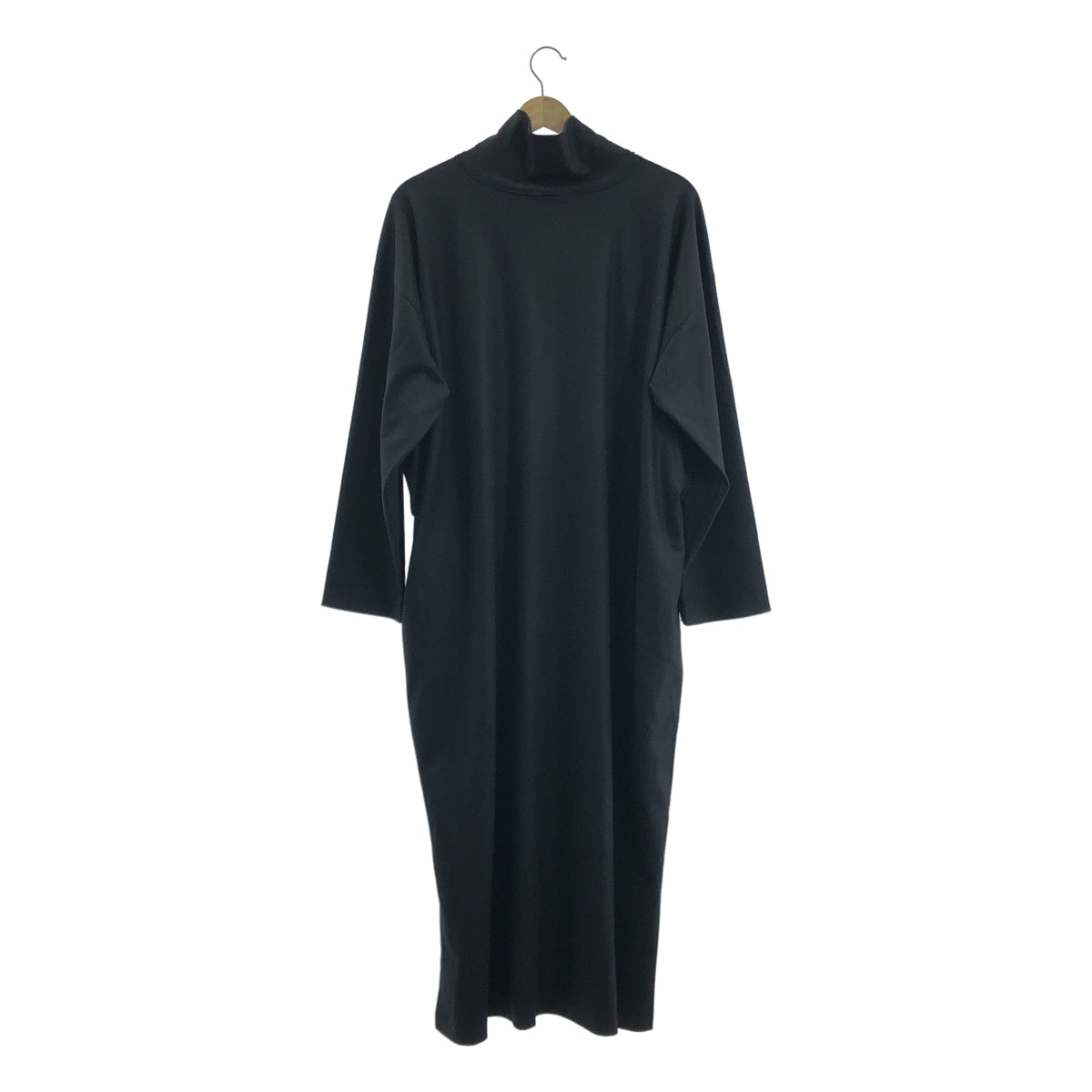 [新產品] ATON | CLOUD MELTON JERSEY 高領洋裝 | 尺寸 02 | 黑色 | 女款