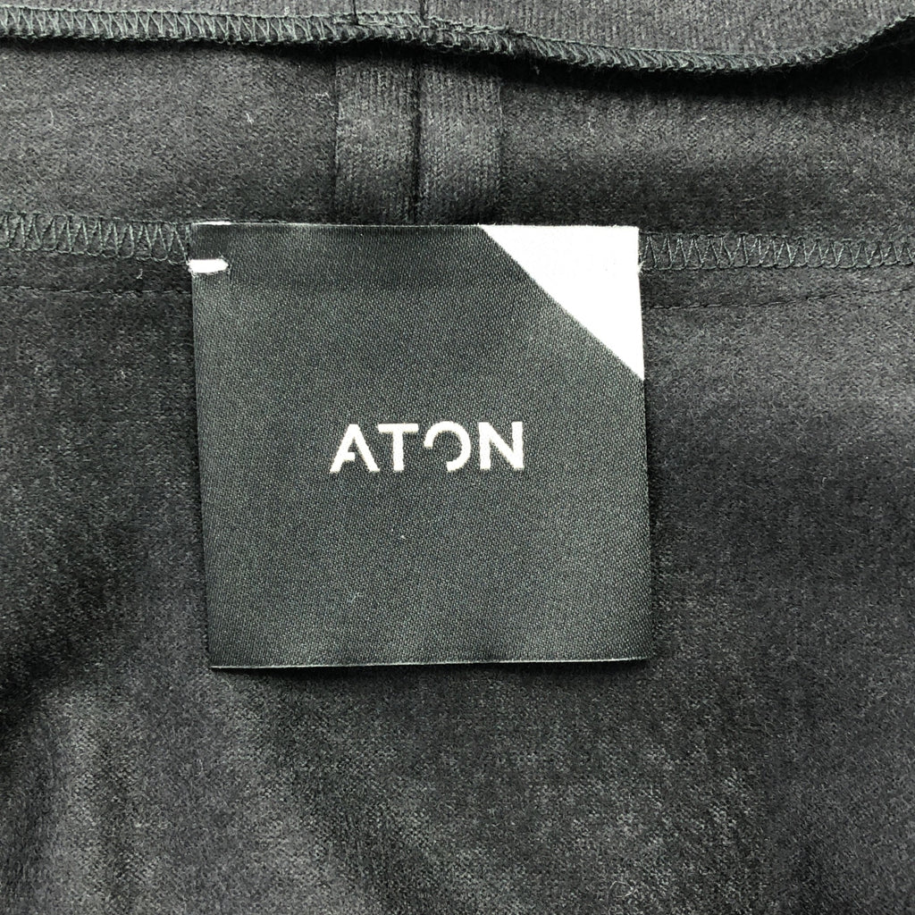 【新品】  ATON / エイトン | CLOUD MELTON JERSEY タートルネックドレス ワンピース | 02 | ブラック | レディース