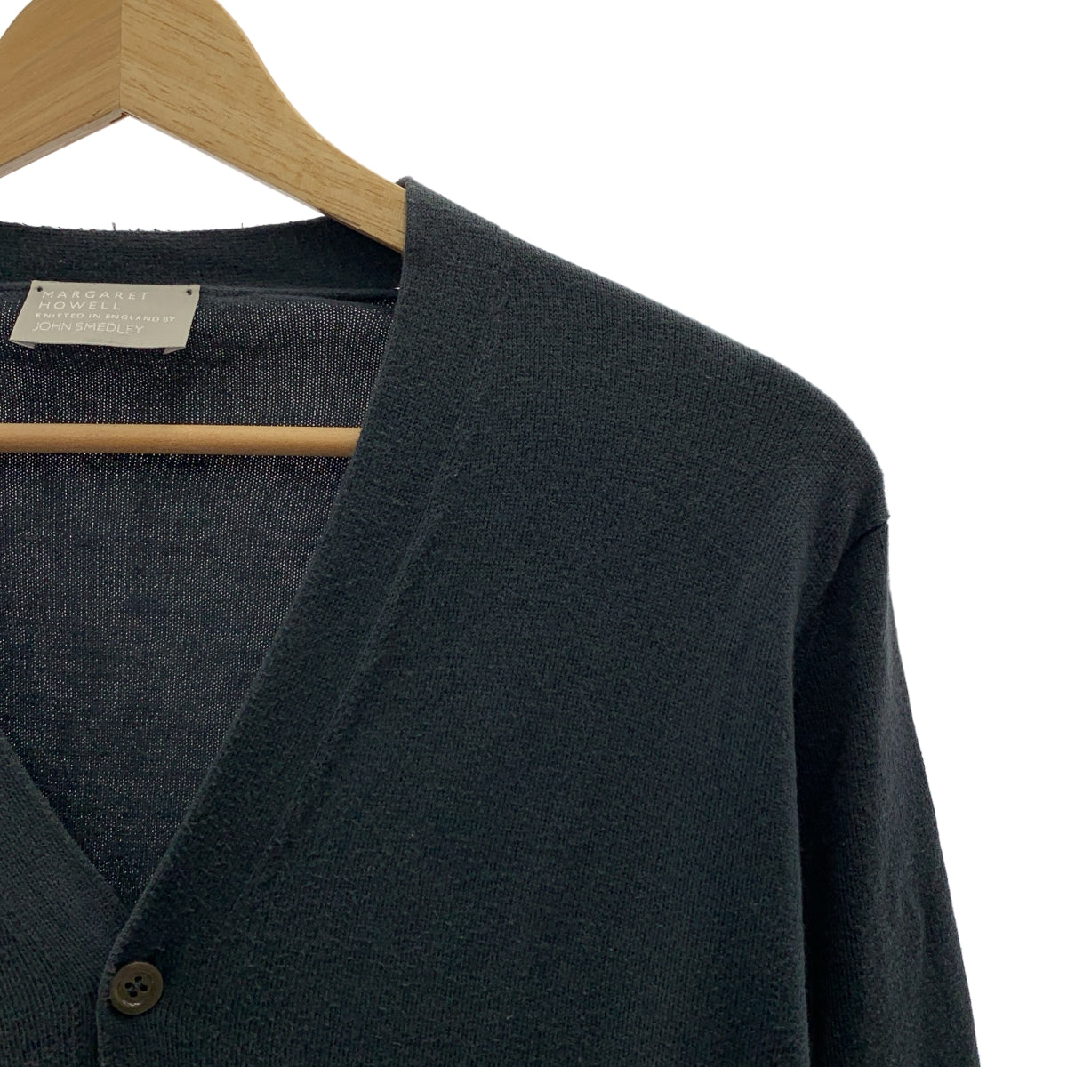 MARGARET HOWELL / 마가렛 하웰 | × JOHN SMEDLEY / 존스 메들리 별주 코튼 하이 게이지 V 넥 니트 카디건 | M | 남성