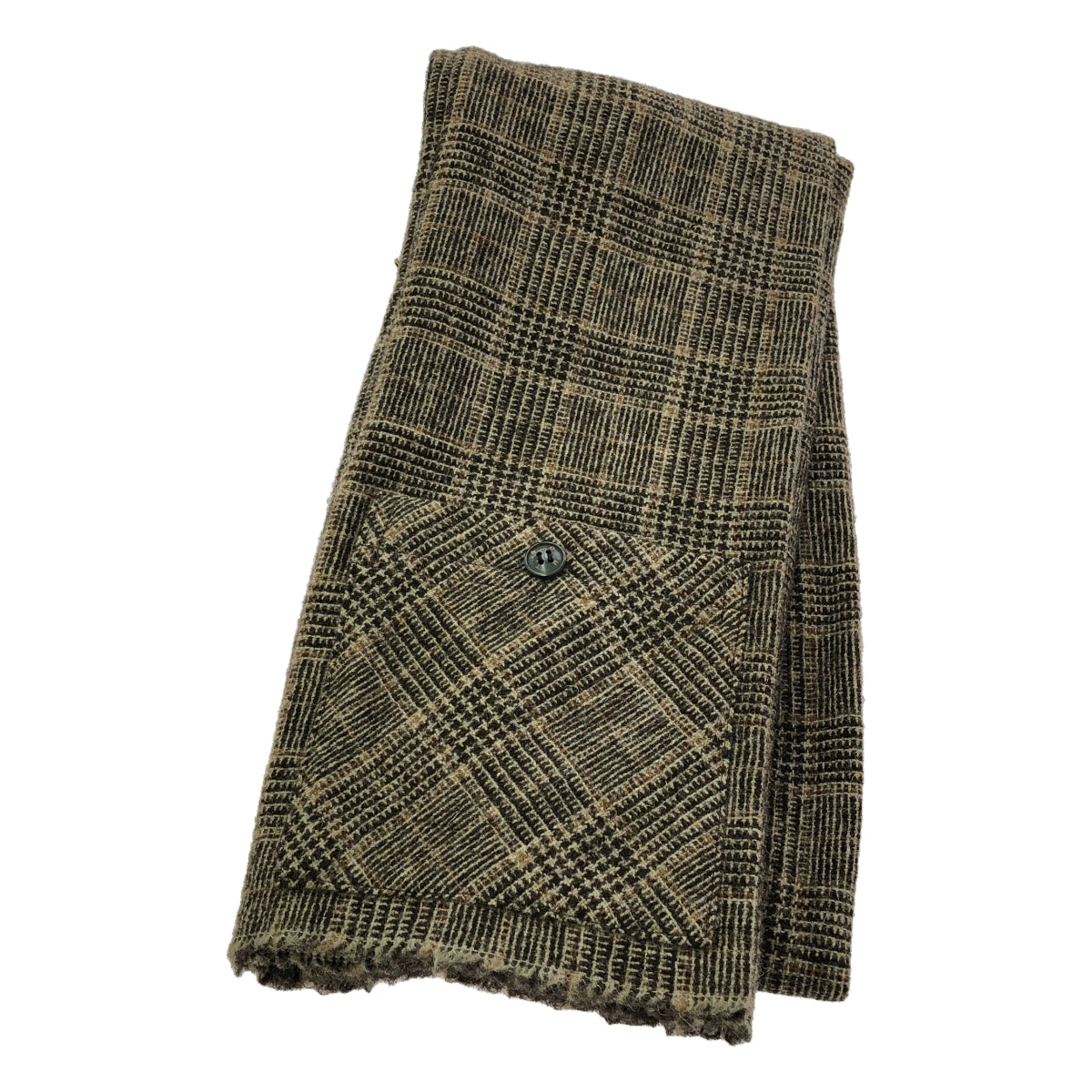 OLDMAN'S TAILOR / 올드맨즈 테일러 | 울 포켓 첨부 Zip 스톨 머플러 / 유니섹스 | 브라운 |