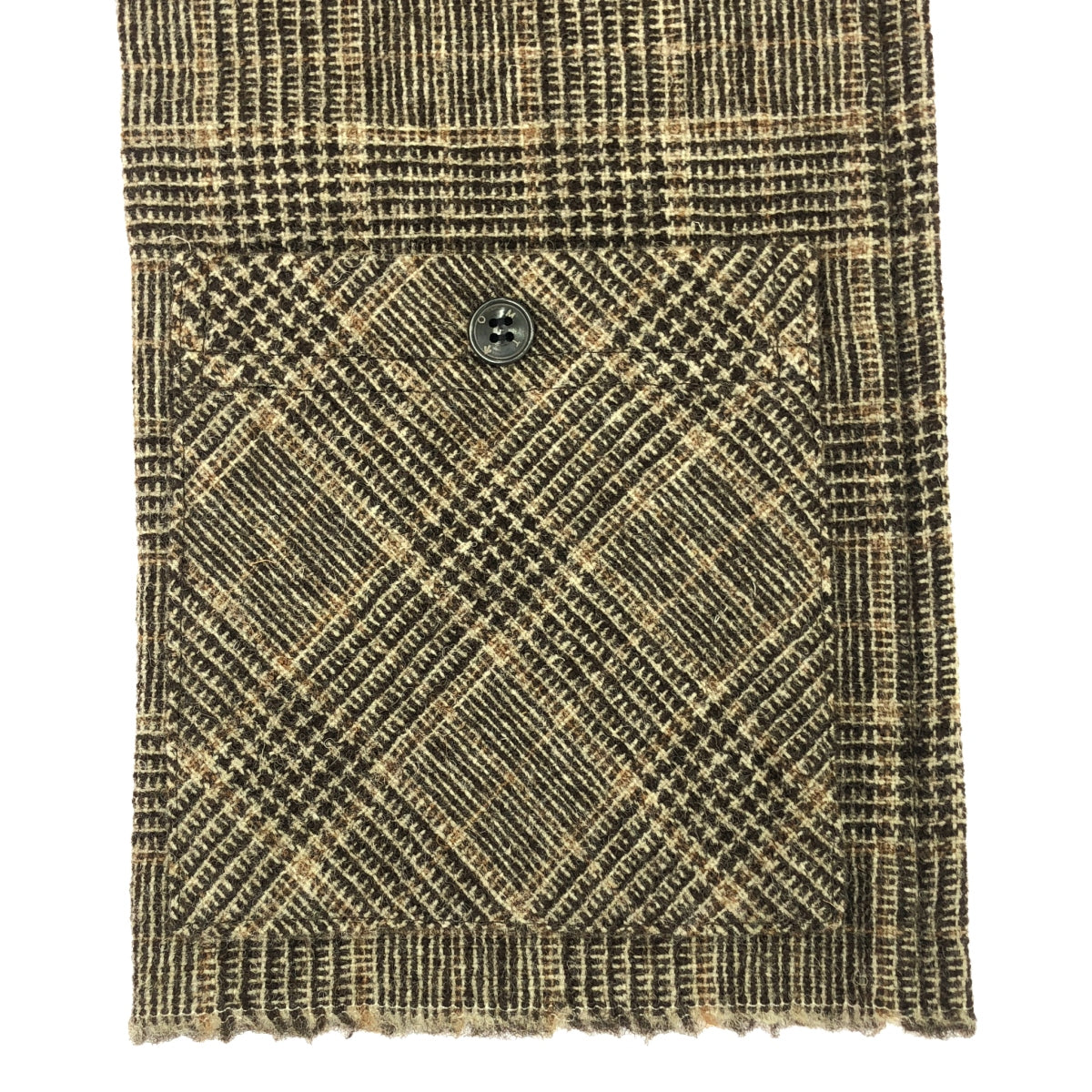 OLDMAN'S TAILOR / 올드맨즈 테일러 | 울 포켓 첨부 Zip 스톨 머플러 / 유니섹스 | 브라운 |