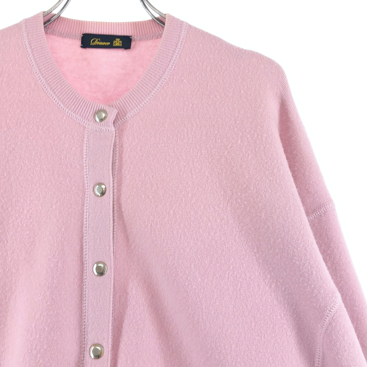 Drawerドゥロワー　カシミヤクルーネックカーディガン新品 Drawer / ドゥロワー | カシミヤ ウール スナップ クルーネック