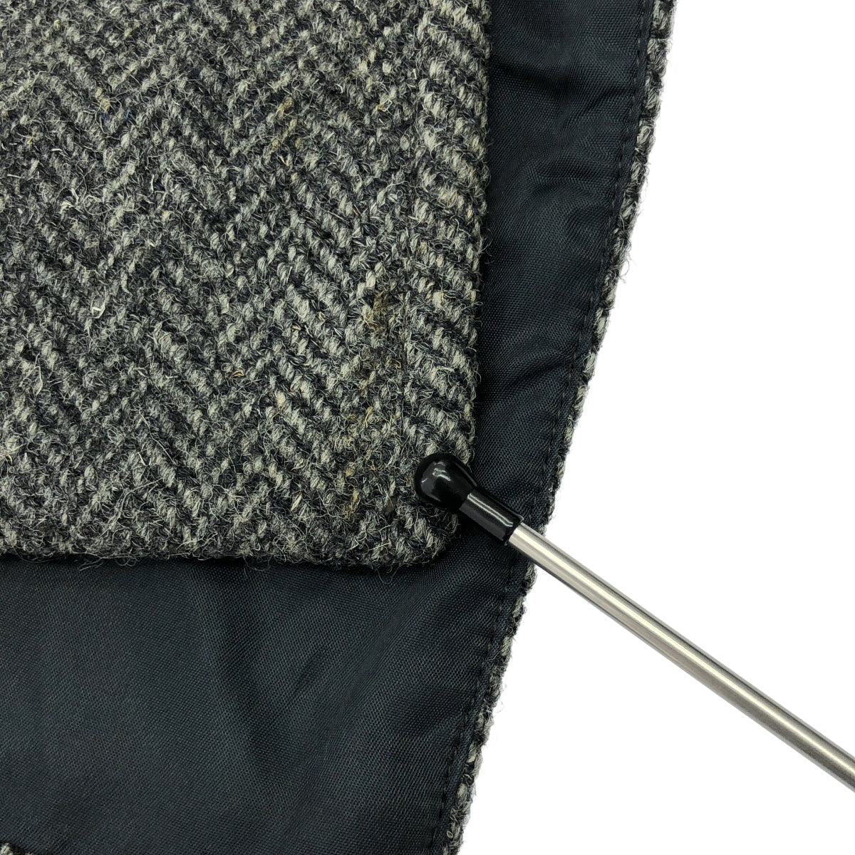 博柏利 | 1970-1990 年代復古哈里斯粗花呢單袖圓領大衣 | 尺寸 54R | 灰色 | 男款