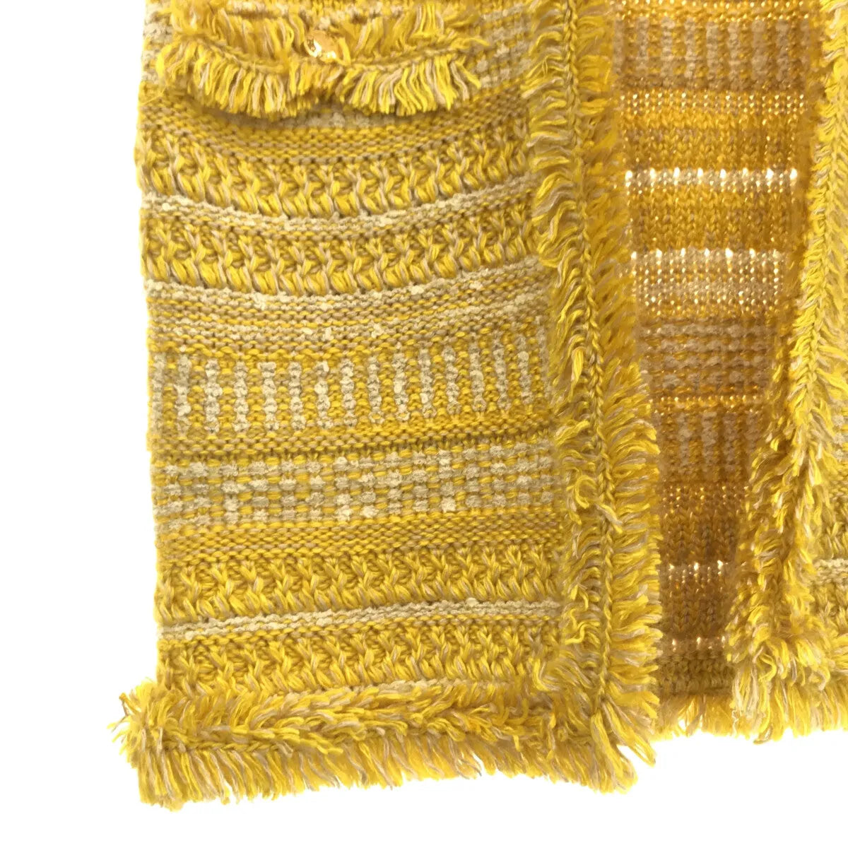 【美品】  Drawer / ドゥロワー | ミックスツイード ロングベスト | イエロー | レディース