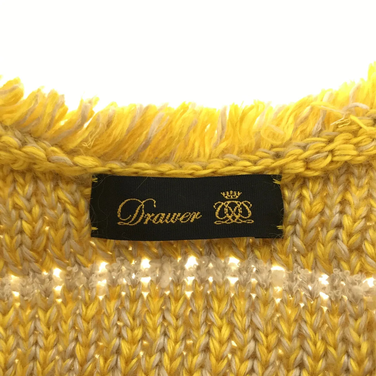 【美品】  Drawer / ドゥロワー | ミックスツイード ロングベスト | イエロー | レディース