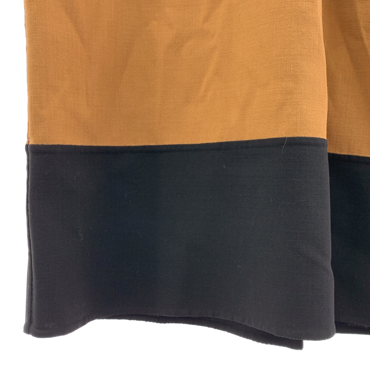 AGNONA / アニオナ | ボーダー バイカラー レザー パイピング プルオーバーワンピース | S | レディース