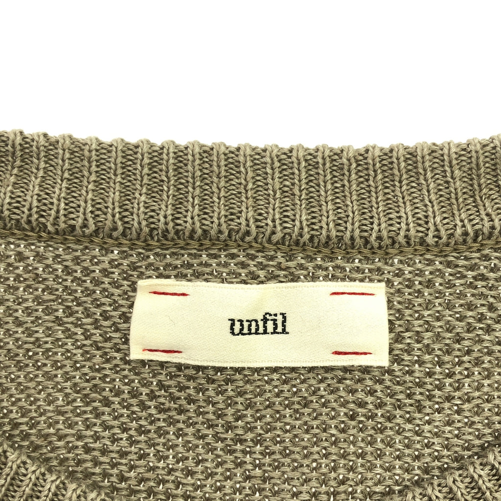 unfil / アンフィル | 2019SS | french linen honeycomb-knit vest リネン ニット ベスト | 4 | グレージュ | メンズ