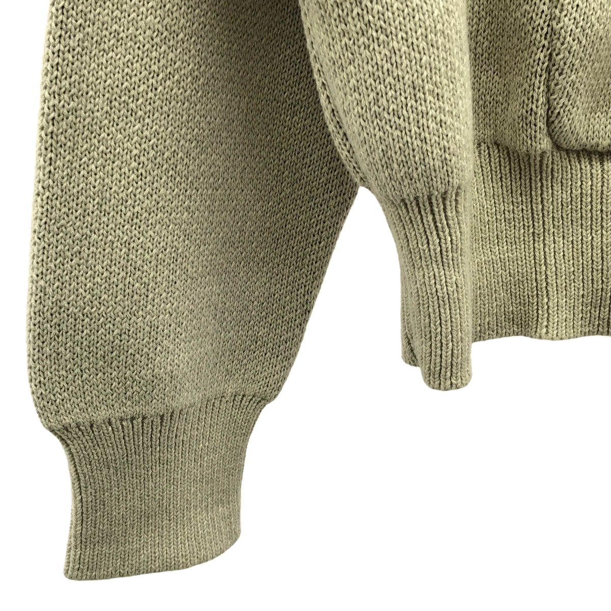 【美品】  FOG ESSENTIALS / エフオージーエッセンシャルズ | KNIT SWEATER ロゴ ニット パーカー | M | オートミール | メンズ