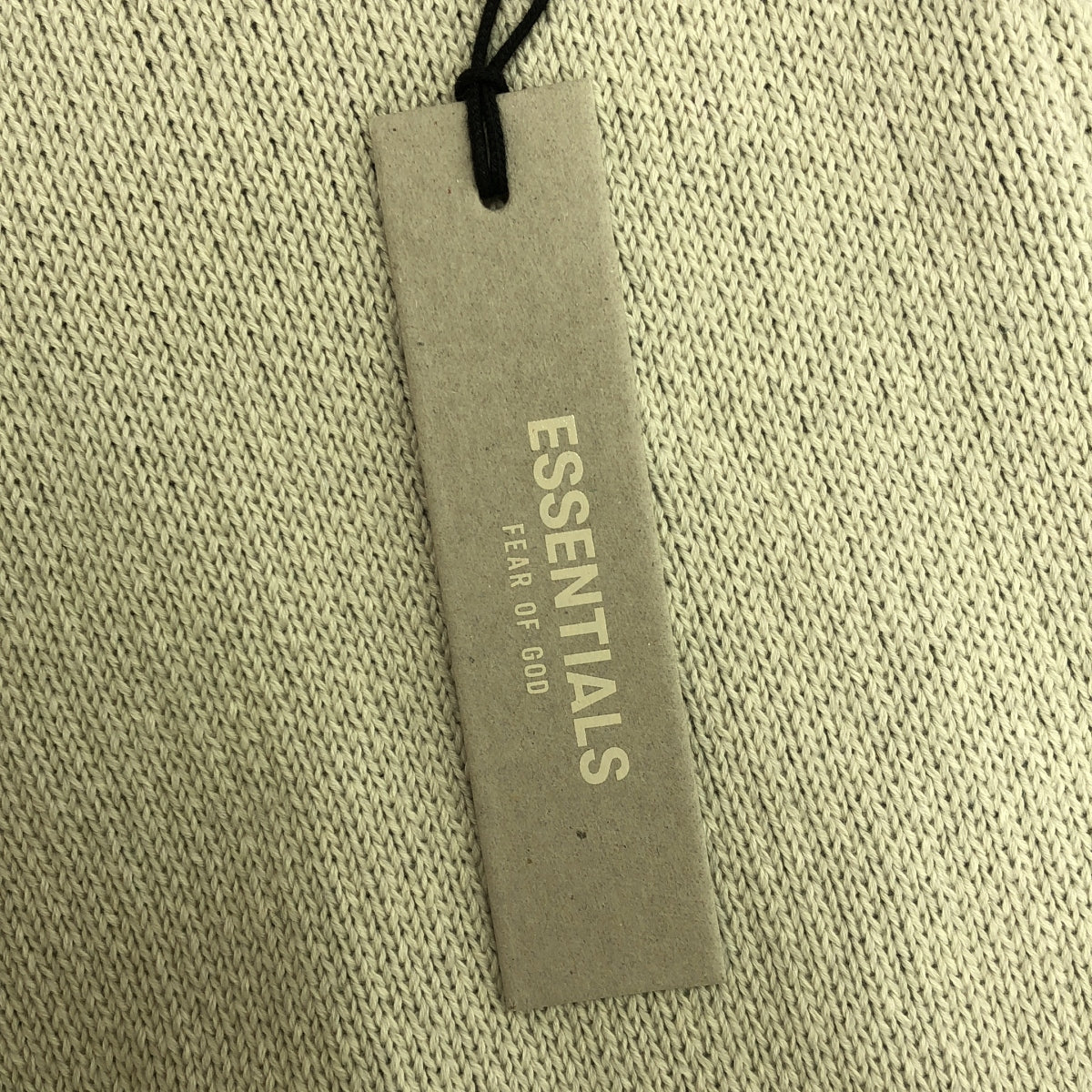 【美品】  FOG ESSENTIALS / エフオージーエッセンシャルズ | KNIT SWEATER ロゴ ニット パーカー | M | オートミール | メンズ