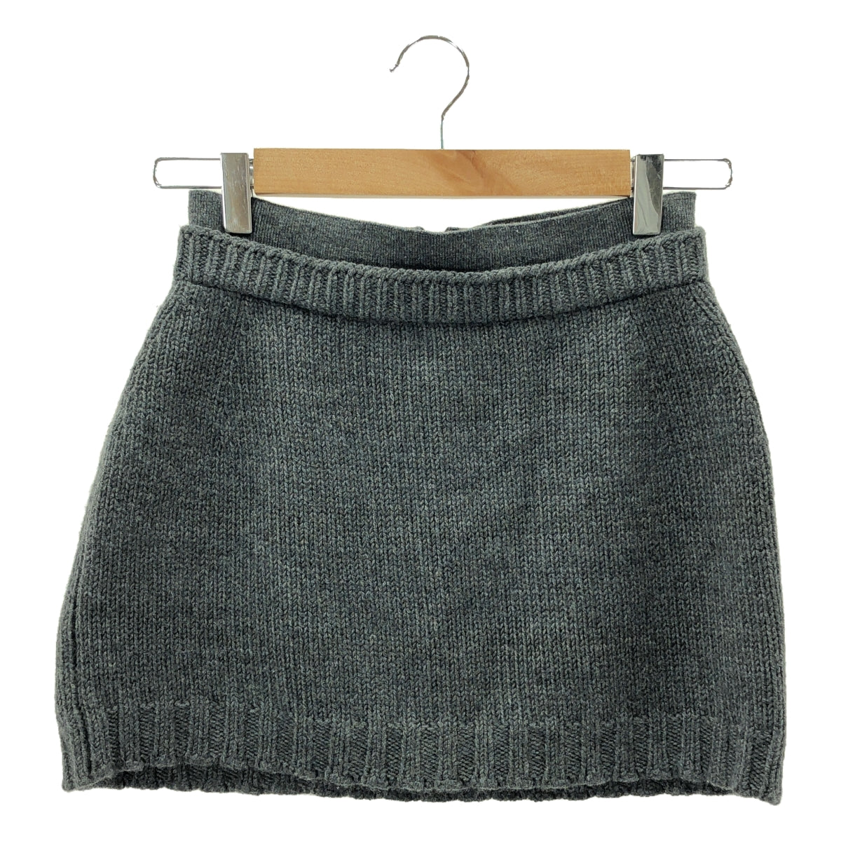 AURALEE / オーラリー | 2024AW | WOOL SOFT CORD KNIT MINI SKIRTミニスカート | 1 | グレー | レディース