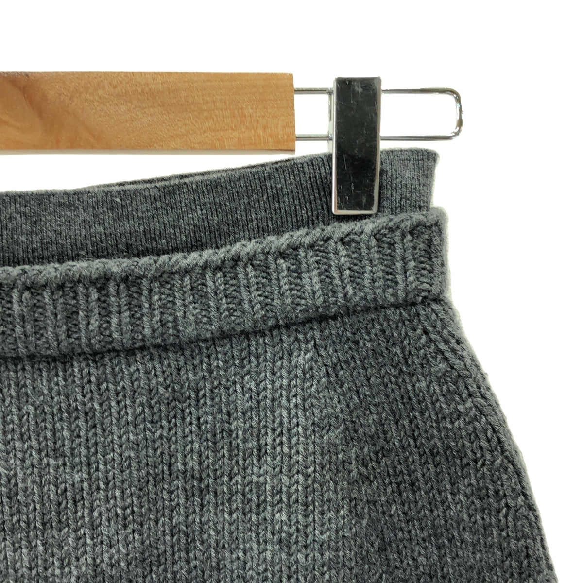 AURALEE / オーラリー | 2024AW | WOOL SOFT CORD KNIT MINI SKIRTミニスカート | 1 | グレー | レディース