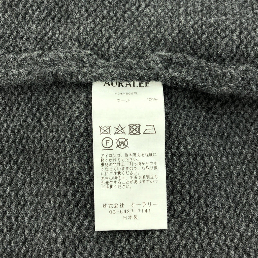 AURALEE / 오라리 | 2024AW | WOOL SOFT CORD KNIT MINI SKIRT 미니 스커트 | 1 | 회색 | 여성