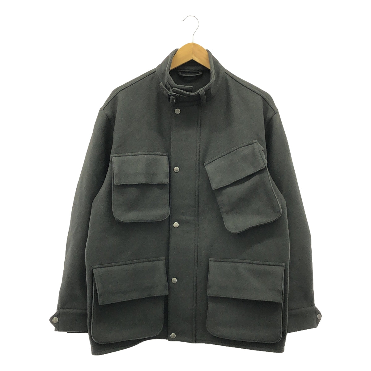 HEUGN / Yugen | MILIOR 雙層編織麥爾登呢 / BOB CUSTOM / 羊毛羊絨夾克 | 3 |炭灰色 |男士