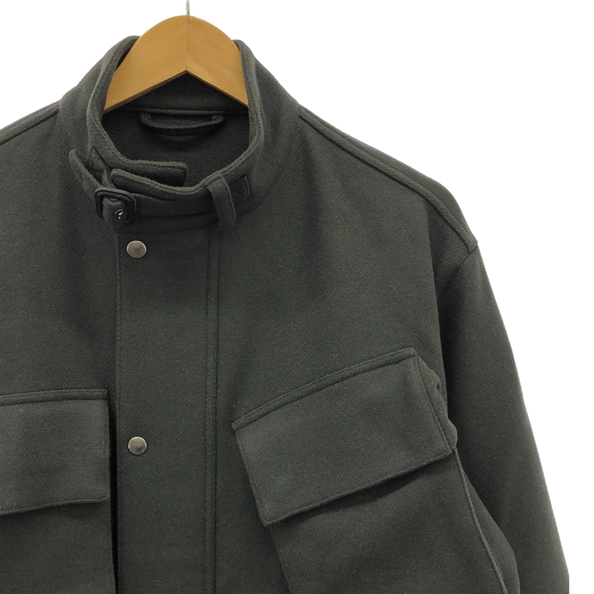 HEUGN / ユーゲン | MILIOR社Double Weaving Melton / BOB CUSTOM / ウール カシミヤ ジャケット | 3 | チャコールグレー系 | メンズ
