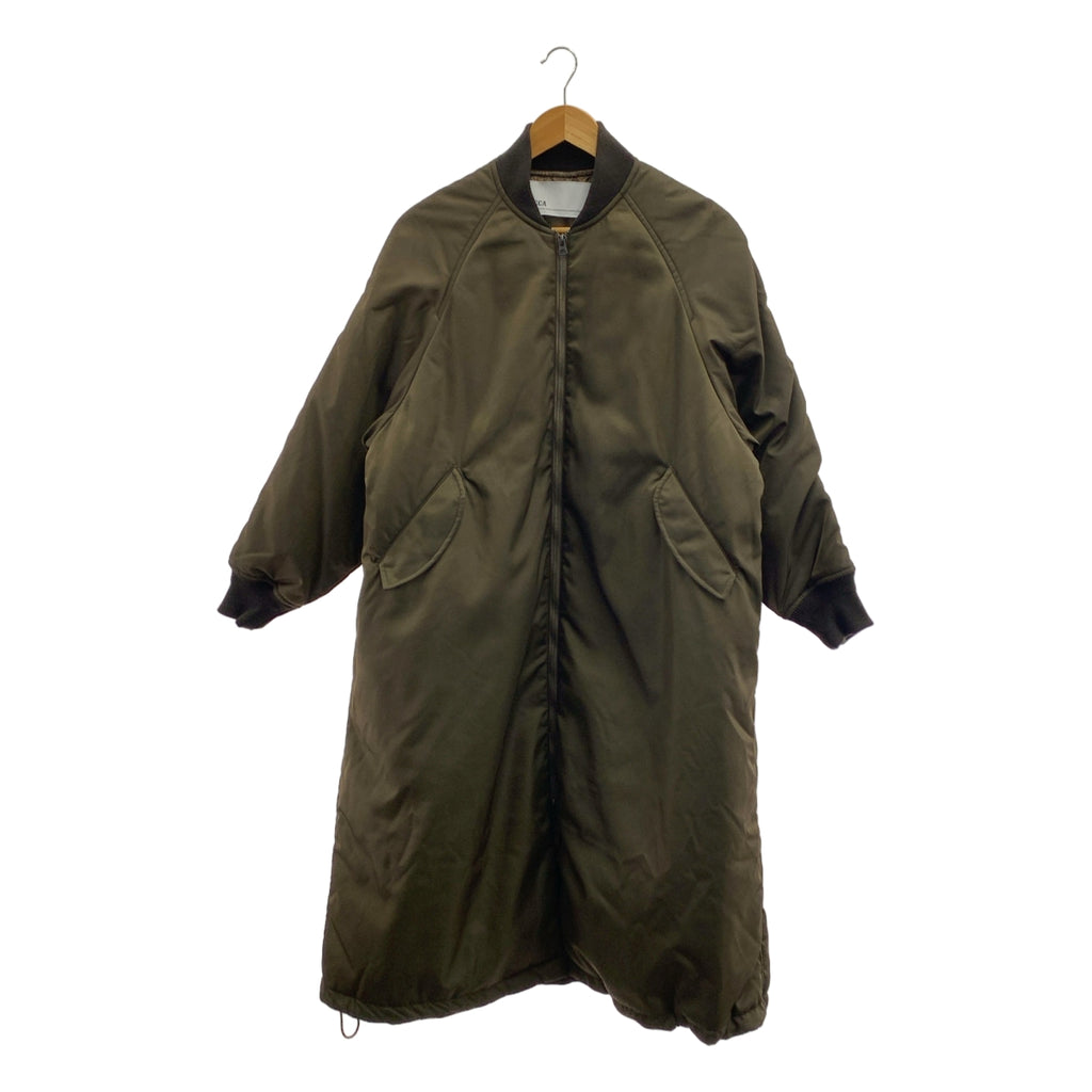TICCA / ティッカ | ナイロン ロング MA-1 ジップ コート | F | レディース
