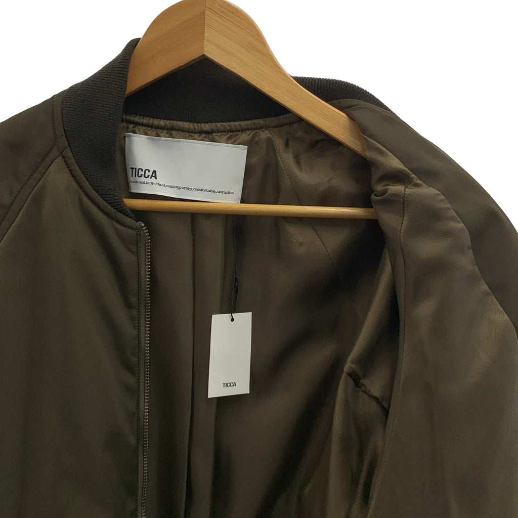 TICCA / ティッカ | ナイロン ロング MA-1 ジップ コート | F | レディース