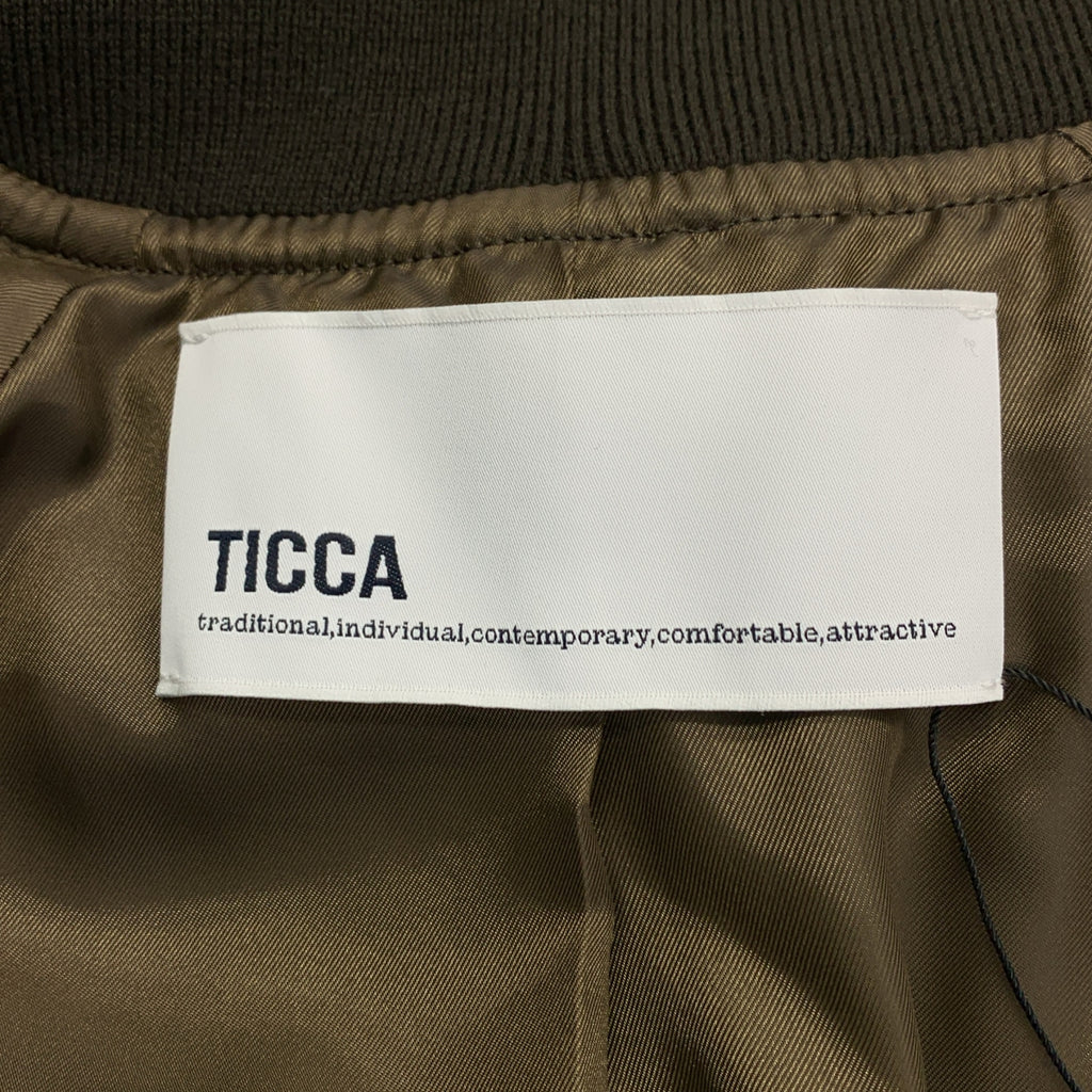 TICCA / ティッカ | ナイロン ロング MA-1 ジップ コート | F | レディース