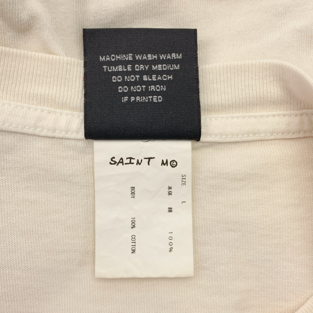SAINT MICHAEL Mxxxxxx / Saint Michael | 長袖 TEE/LOVE / 做舊印花圓領上衣 | L 碼 | 男款