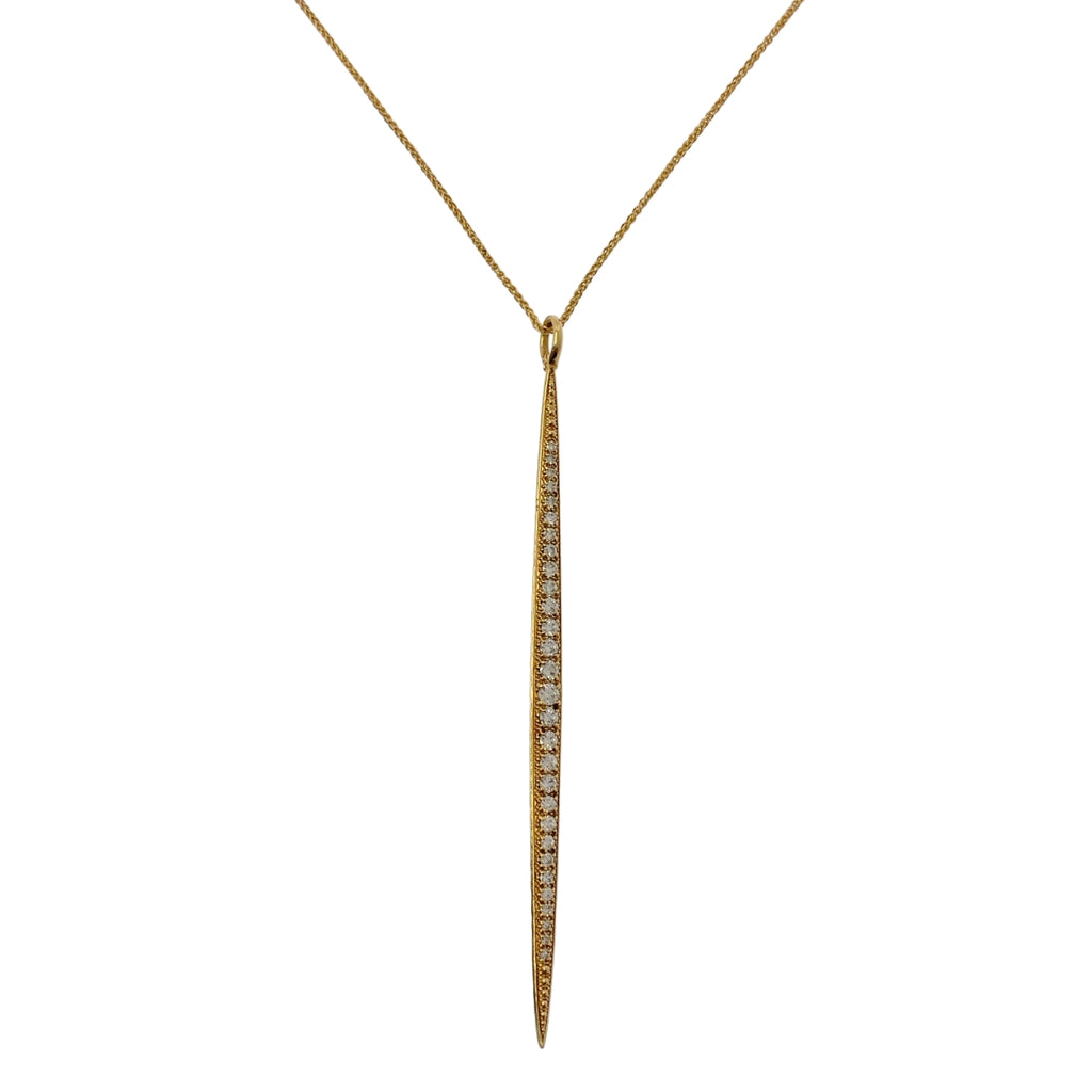 【美品】  MIZUKI / ミズキ | 14KYG ダイヤモンド アイシクル ロングネックレス | ゴールド | レディース