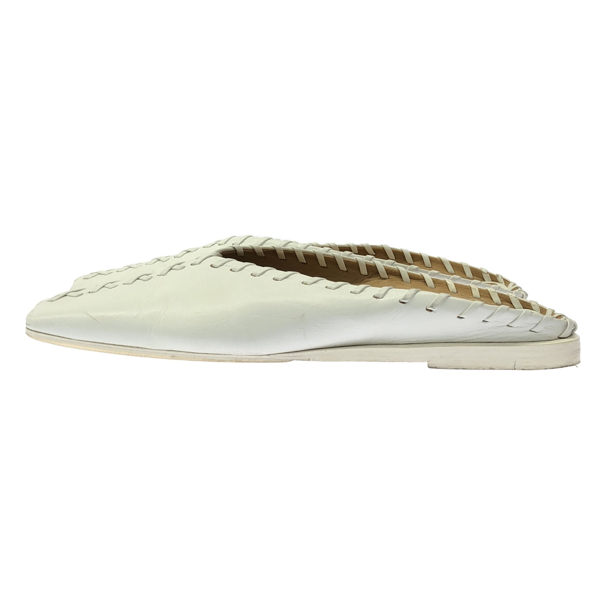 JIL SANDER | Leather square ballet shoes | 37 | Women's