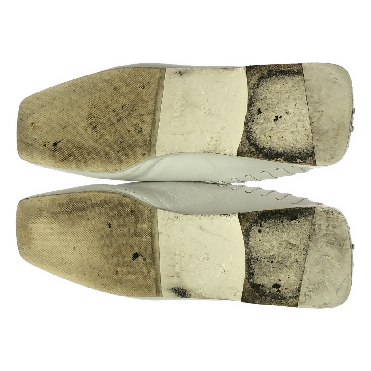 JIL SANDER | Leather square ballet shoes | 37 | Women's