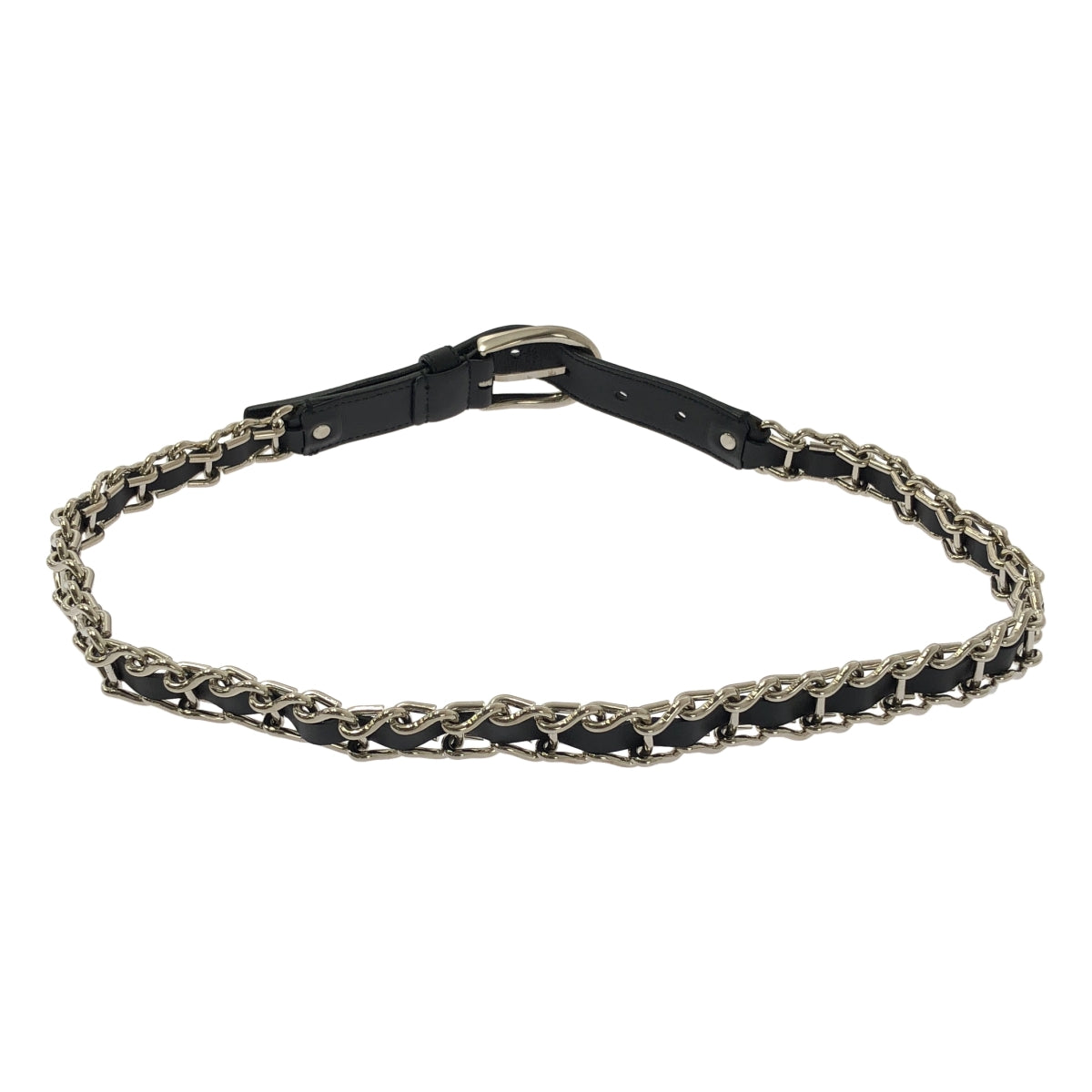 miu miu / 뮤 뮤 | 가죽 체인 벨트 |