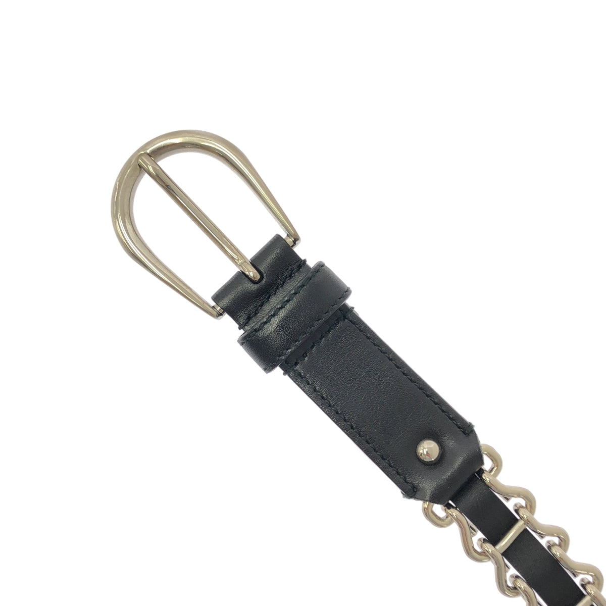 miu miu / 뮤 뮤 | 가죽 체인 벨트 |