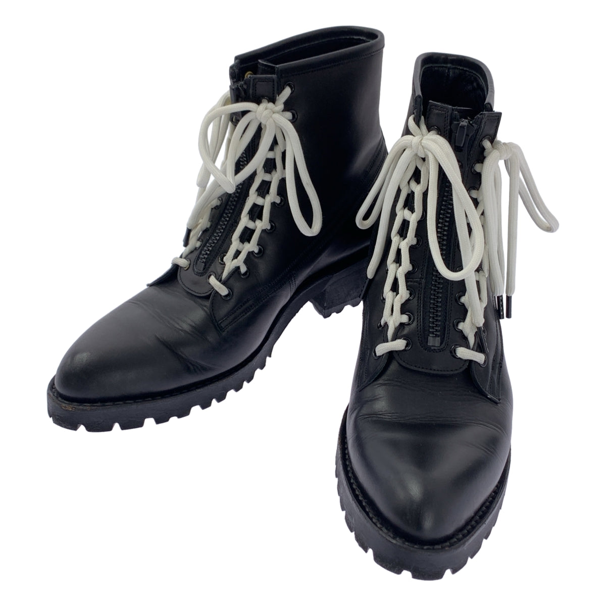 HYKE / 하이크 | × beautiful shoes / ANKLE BOOTS 가죽 레이스 업 부츠 | 24 1/2 |