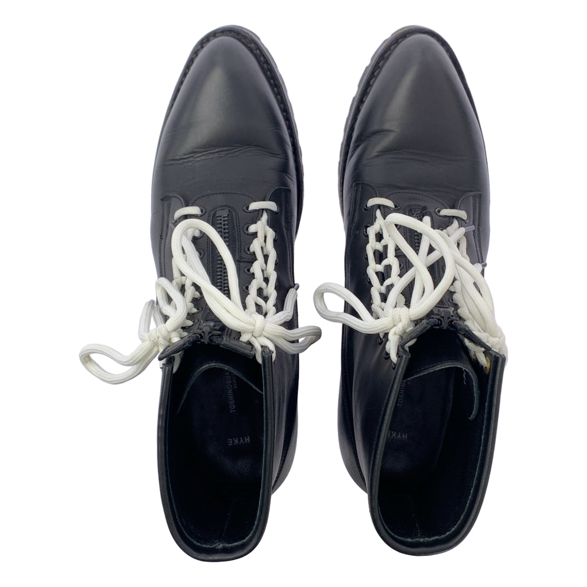 HYKE / 하이크 | × beautiful shoes / ANKLE BOOTS 가죽 레이스 업 부츠 | 24 1/2 |
