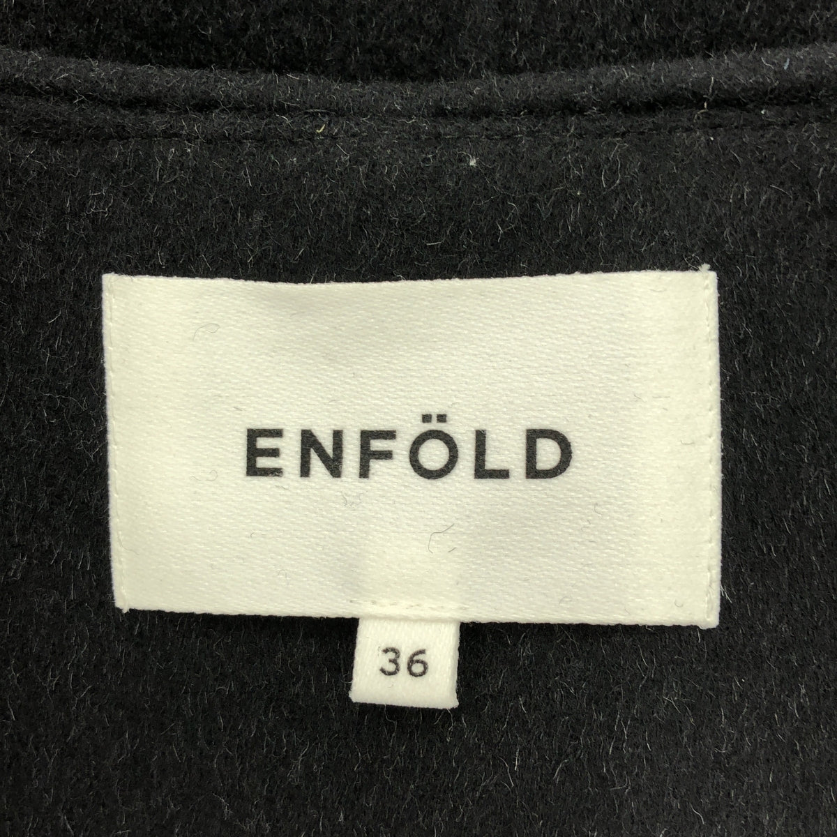 ENFOLD / 엠 폴드 | 2022AW | NO-COLLAR COAT / 노컬러 오버 롱 코트 | 36 | 여성