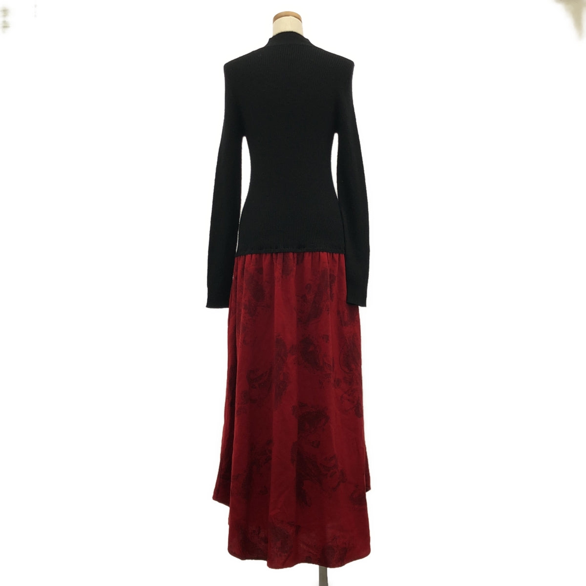 Y's / Y's Yohji Yamamoto | 羅紋針織對接印花洋裝 |