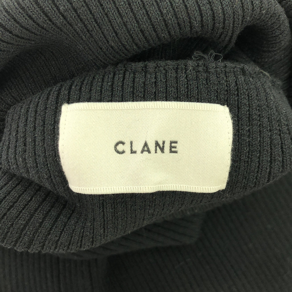 【美品】  CLANE / クラネ | MELANGE TIGHT KNIT TOPS ニット | 1 | ブラック | レディース