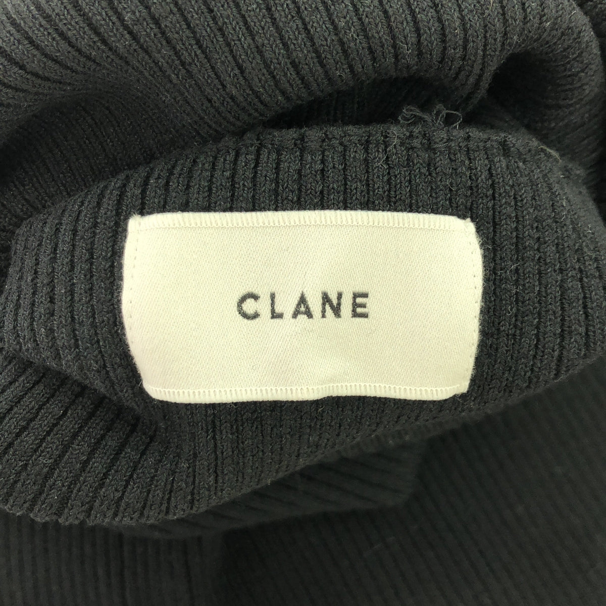 【美品】  CLANE / クラネ | MELANGE TIGHT KNIT TOPS ニット | 1 | ブラック | レディース