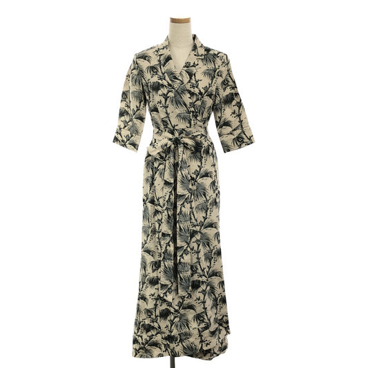 styling/ kei shirahata / styling/kei shirahata | × Mulhouse Museum of Textile Arts all-over print wrap dress | 0 | beige/gray green | women's