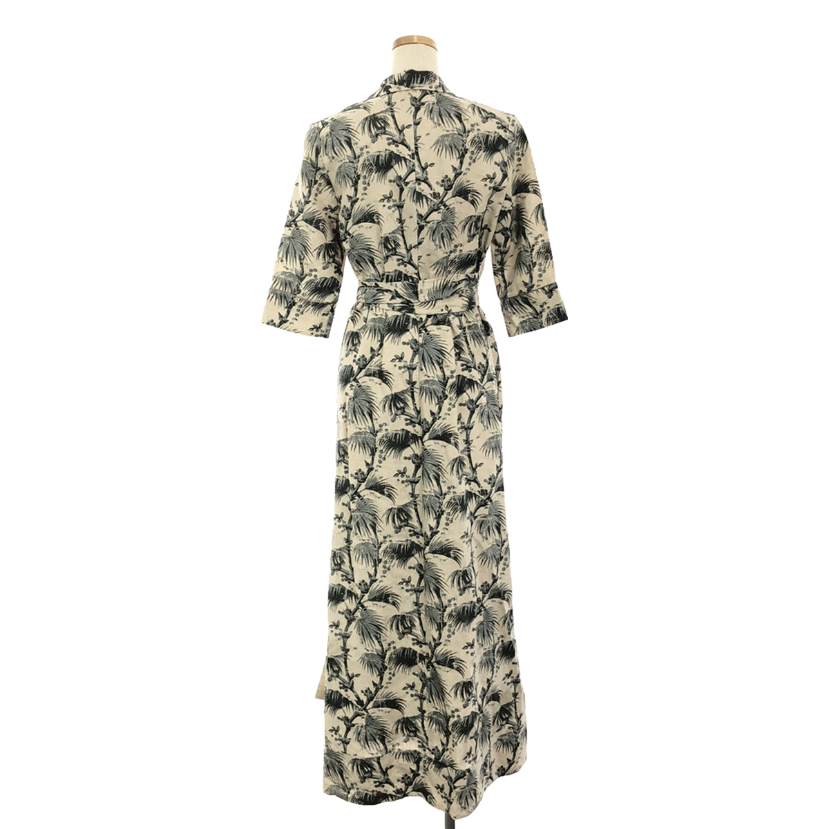 styling/ kei shirahata / styling/kei shirahata | × Mulhouse Museum of Textile Arts all-over print wrap dress | 0 | beige/gray green | women's