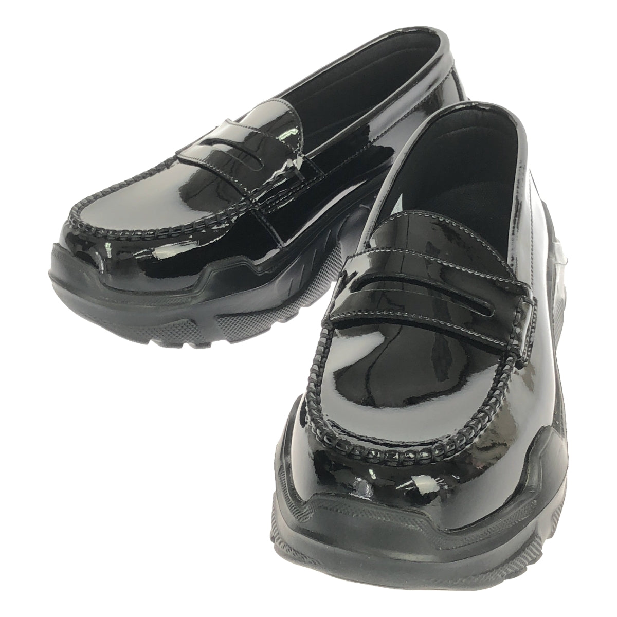 [New] AKIKOAOKI / Akiko Aoki | ×THREE TREASURES Regulated Gravity-faux leather sneakers | 39 | Black | Women's