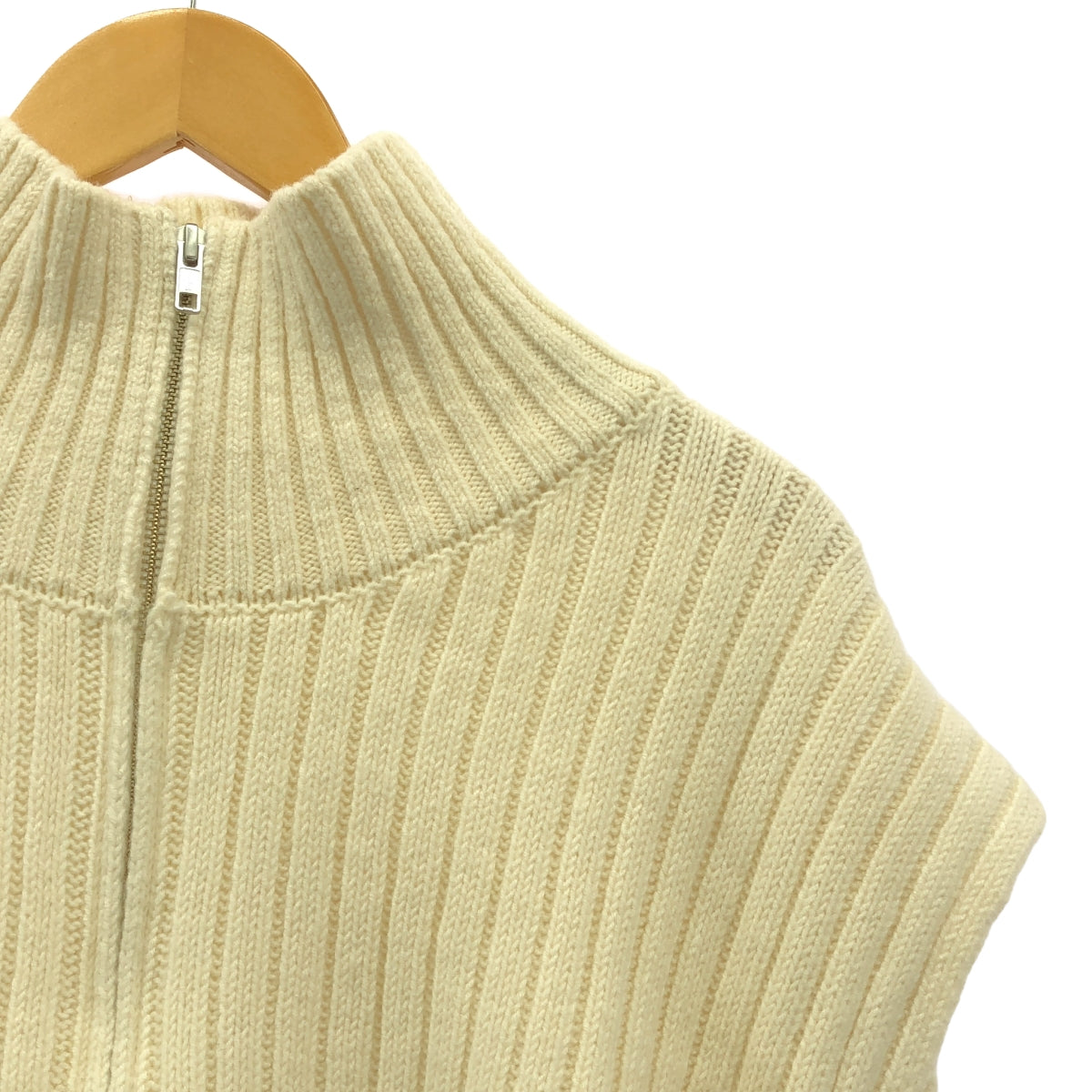 ETRO / 에트로 | 하프 Zip 니트 베스트 | F | 아이보리 | 여성