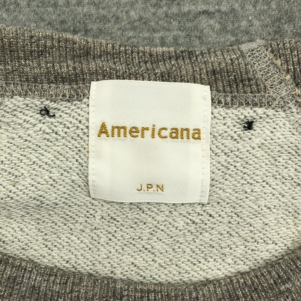 Americana / アメリカーナ | セパレートポケット フード付  スウェット | グレー | レディース