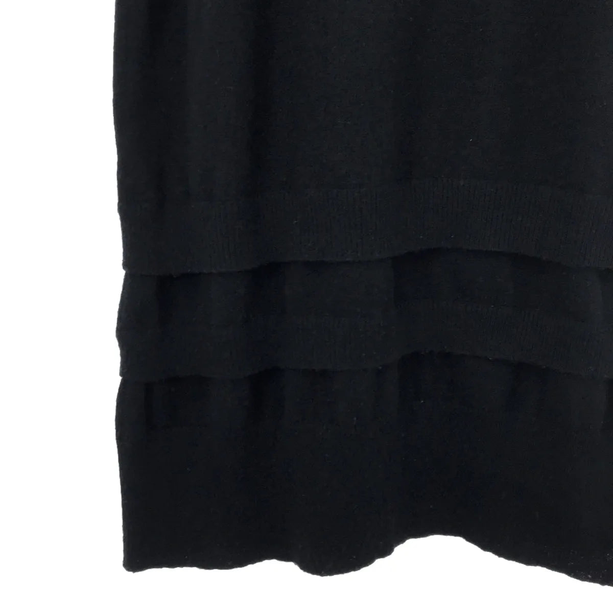 PAULE KA / ポールカ | カシミヤ ティアード ニットワンピース | S | グレー / ブラック | レディース