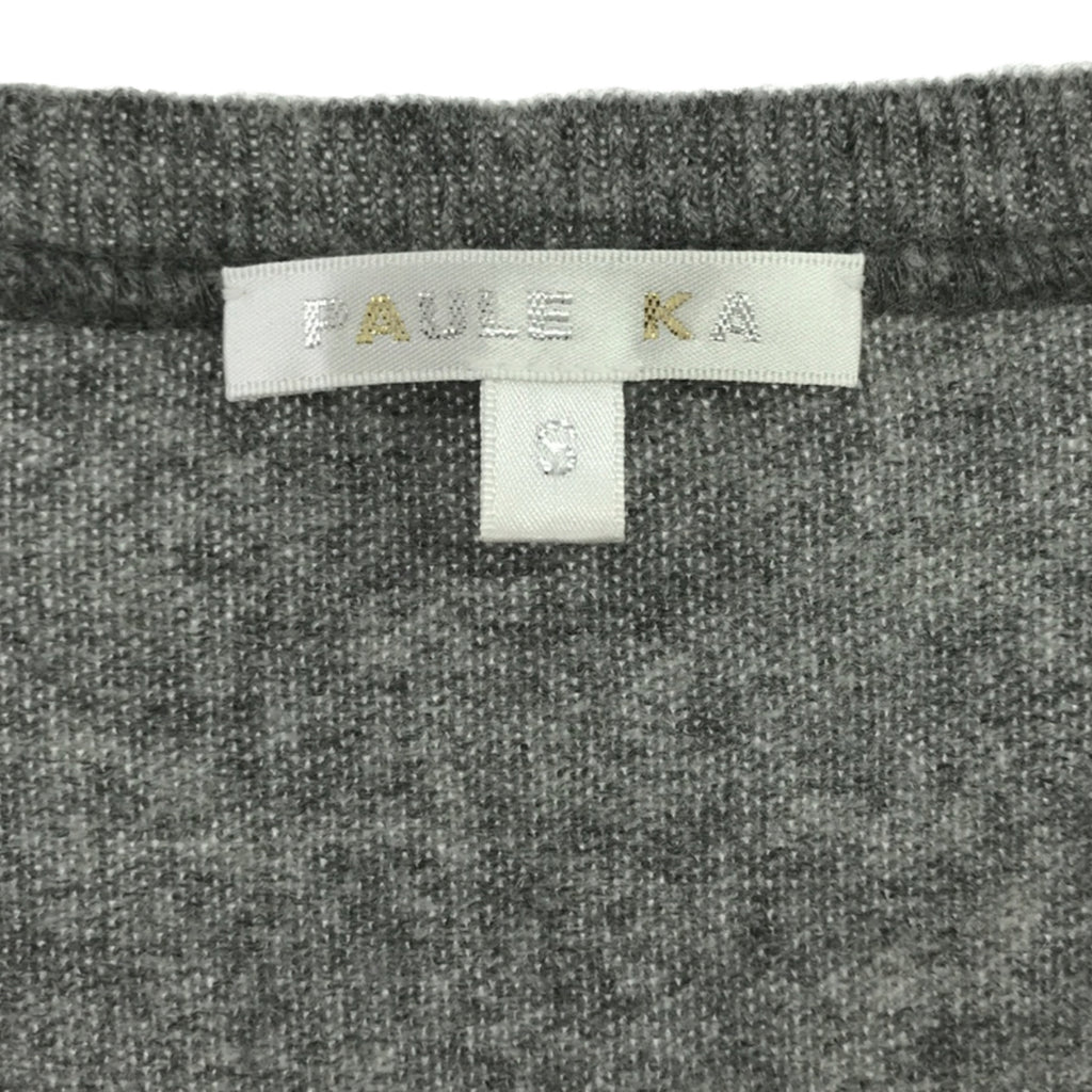 PAULE KA / ポールカ | カシミヤ ティアード ニットワンピース | S | グレー / ブラック | レディース