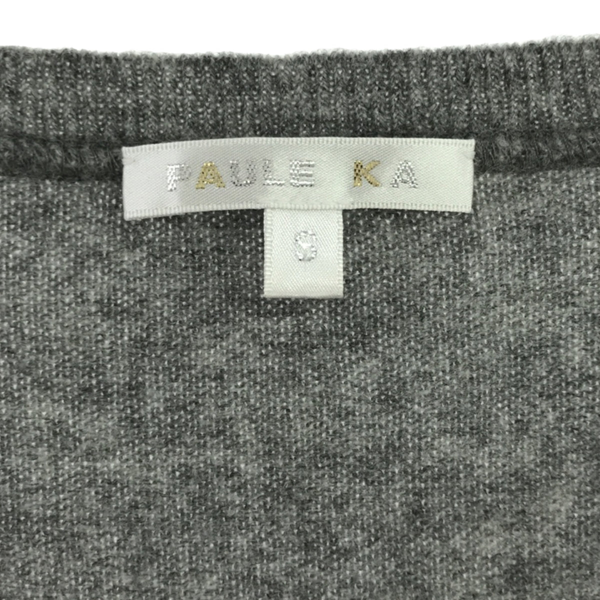 PAULE KA / 폴카 | 캐시미어 티어드 니트 원피스 | S | 그레이 / 블랙 | 여성