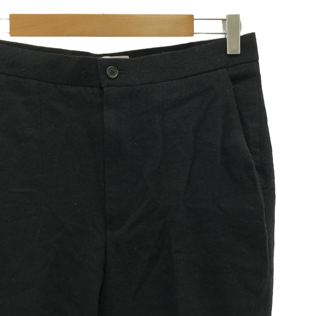 marka / マーカ | HEM SLIT STRAIGHT FIT コットン ウール スリット パンツ | 1 | ブラック | メンズ