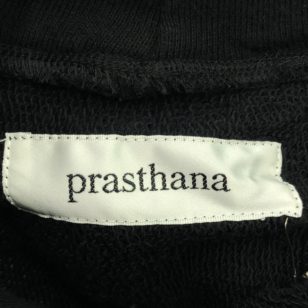 [新] prasthana / Prasthana |交叉領派克大衣 | M |黑色 |男士
