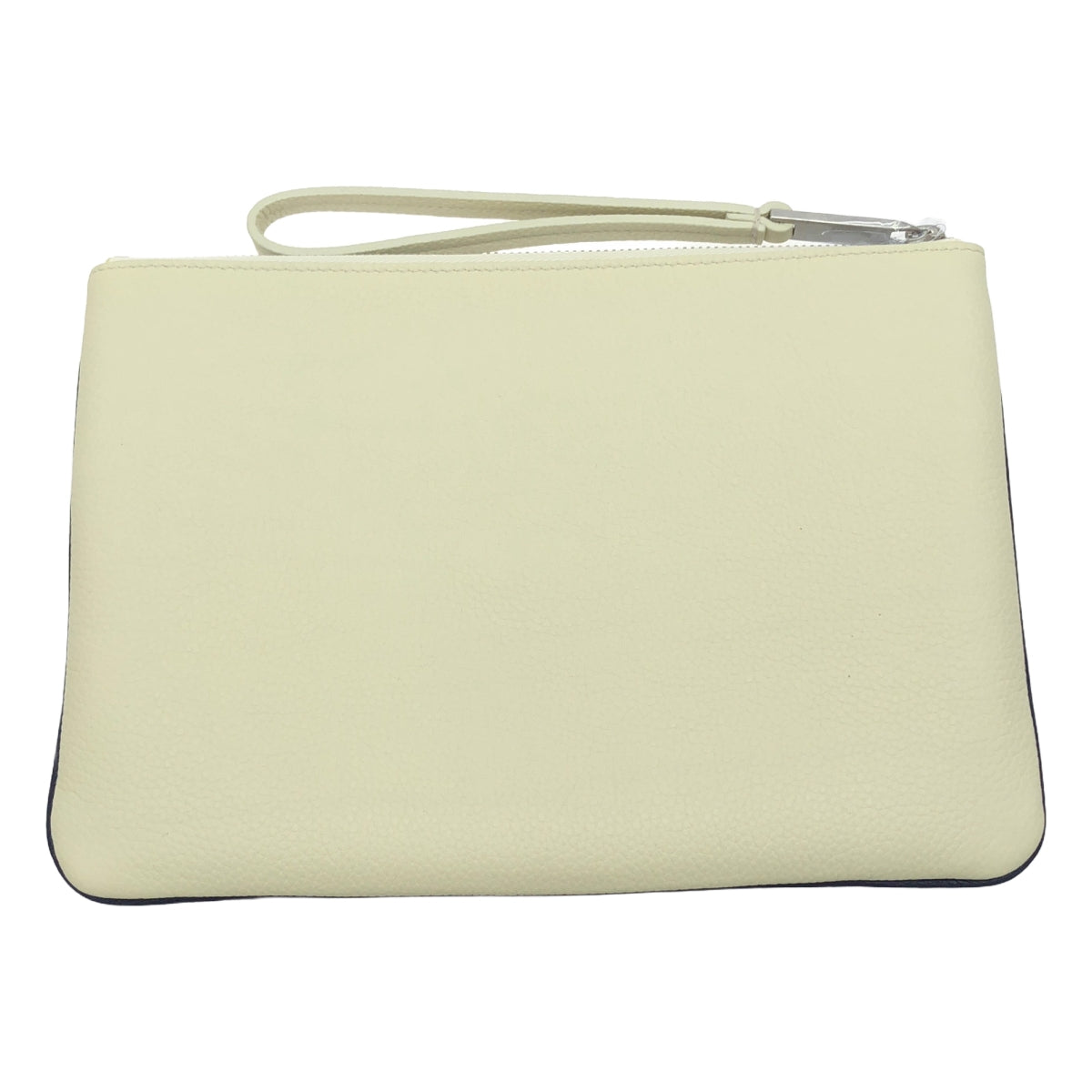 【新品】  FERRAGAMO / フェラガモ | レザー 2トーン クラッチバッグ | ネイビー / オフホワイト | メンズ
