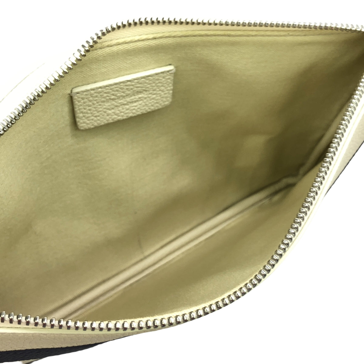 【新品】  FERRAGAMO / フェラガモ | レザー 2トーン クラッチバッグ | ネイビー / オフホワイト | メンズ
