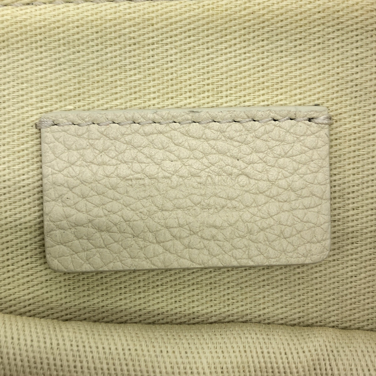 【新品】  FERRAGAMO / フェラガモ | レザー 2トーン クラッチバッグ | ネイビー / オフホワイト | メンズ