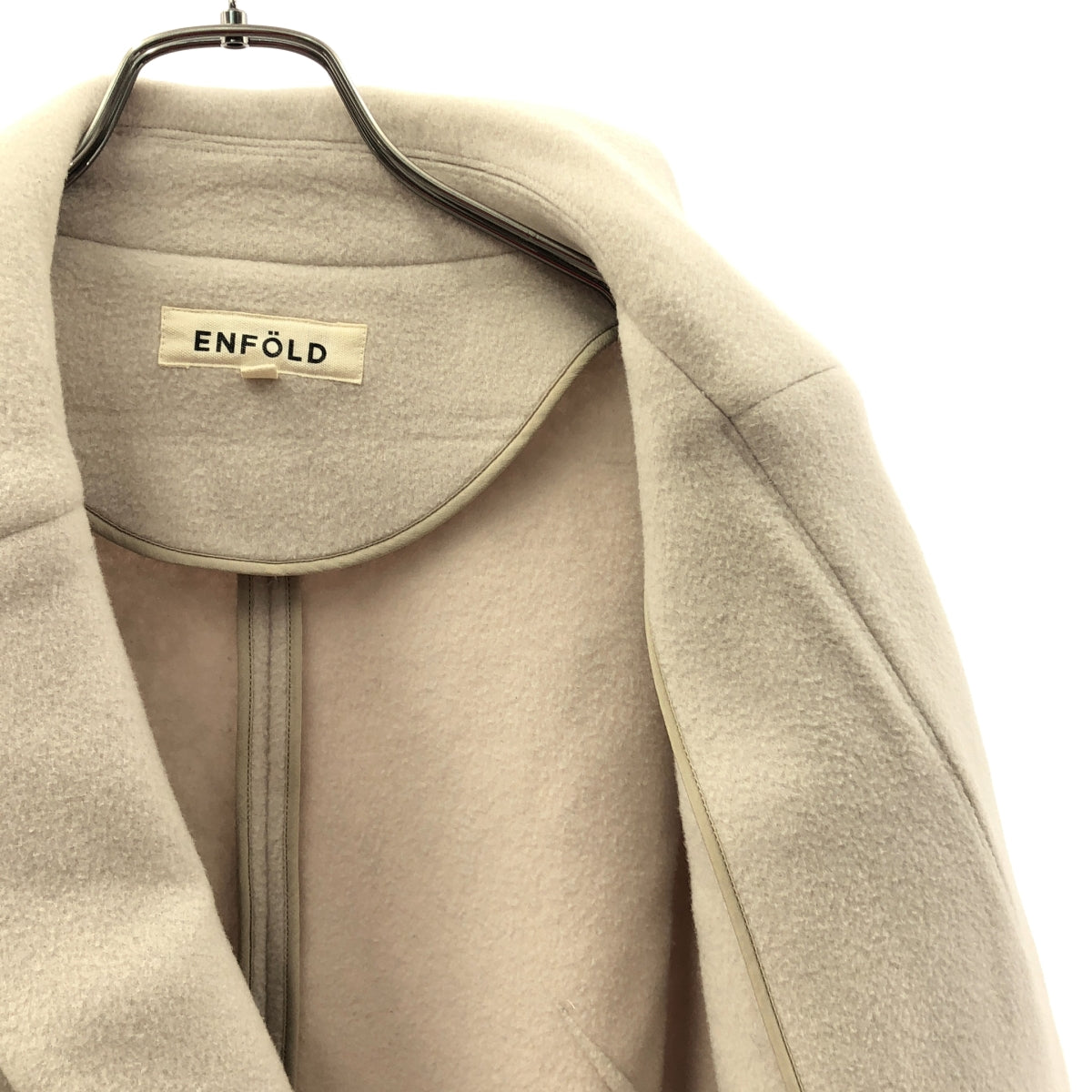 ENFOLD / エンフォルド | ウール混 メルトン ダブル コクーン コート