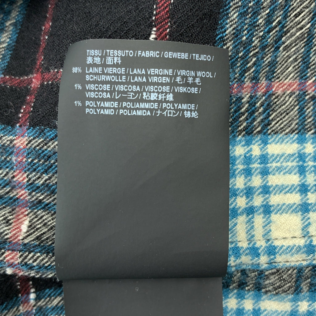 SAINT LAURENT / サンローラン | チェック オーバーシルエット シャツ | 39 | ブルー/ブラック/ボルドー系 | メンズ
