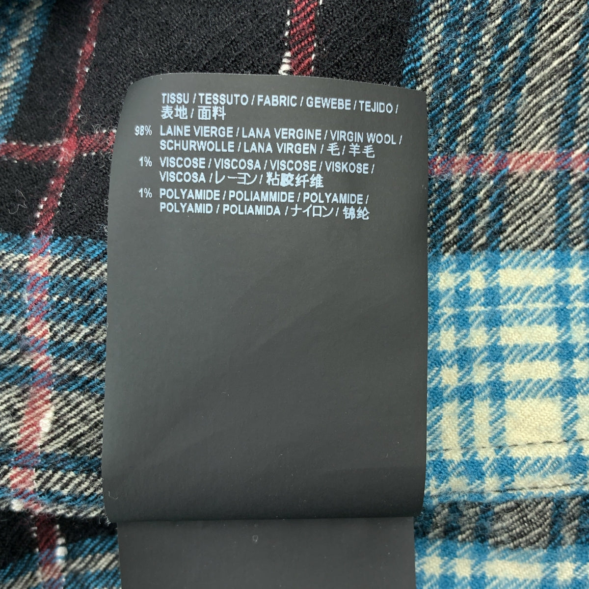 SAINT LAURENT / サンローラン | チェック オーバーシルエット シャツ | 39 | ブルー/ブラック/ボルドー系 | メンズ