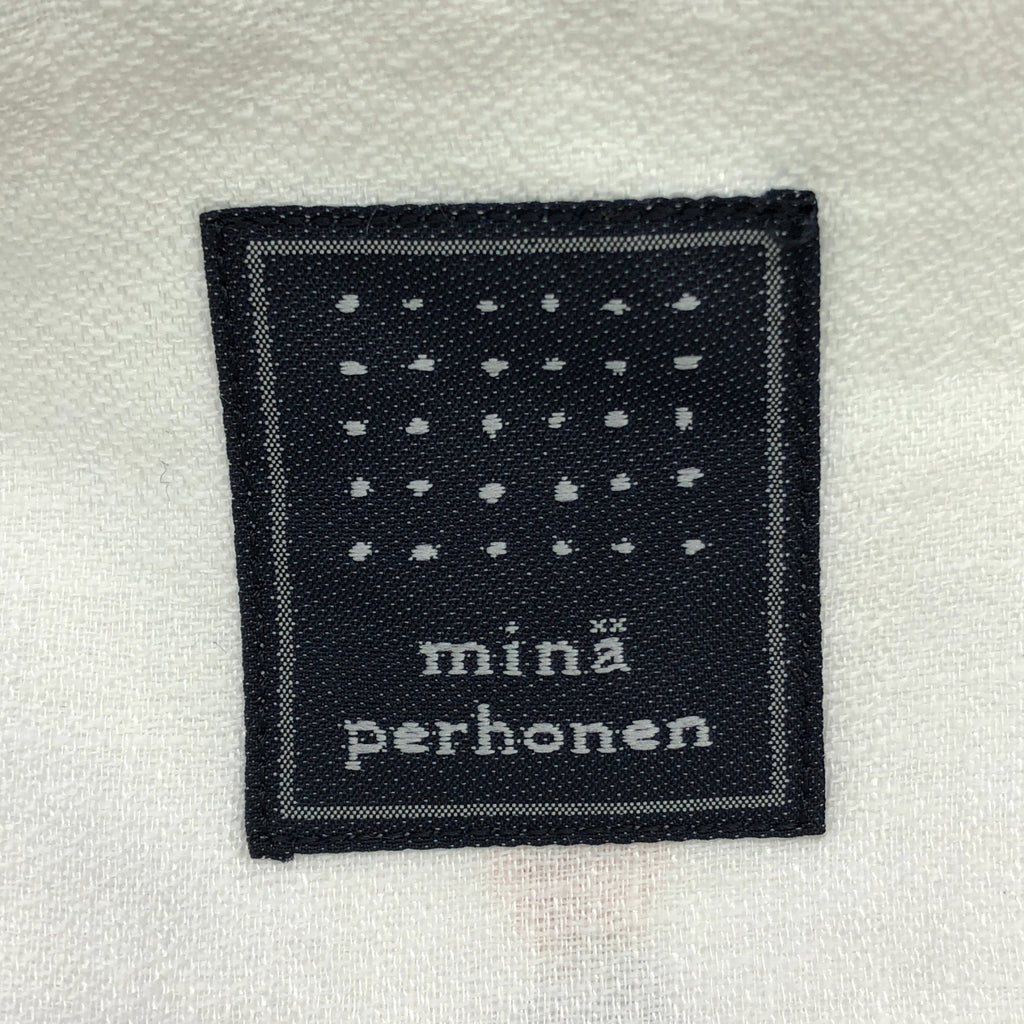 【美品】  mina perhonen / ミナペルホネン | 2022AW | candle / キャンドル レザーハンドル トートバッグ | ホワイト/ブラウン | レディース